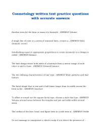 Cosmetology written test practice questions with accurate answers