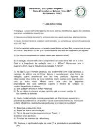 Exercícios de inorgânica