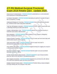 ATI RN Medical-Surgical Proctored Exam 2019 Retake Q&A 	Update 2025,.