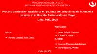 Nutrición en Ampuloma de Vater