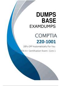 220-1001 Dumps V18.02 CompTIA A+ Certification Exam Core 1(2025) Actual Exam Questions
