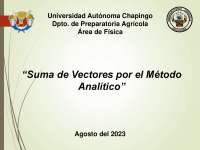 Suma de Vectores por método analítico