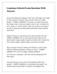 Louisiana Arborist Exam Questions With Answers