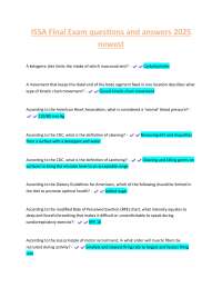 ISSA Final Exam questions and answers 2025  newest