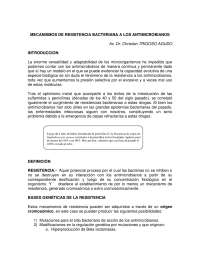 Mecanismo de resistencia Microbiología