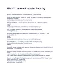 MD-102. In tune Endpoint Security Questions and Answers