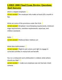 LHRD 2000 Final Exam Review Questions And Answers