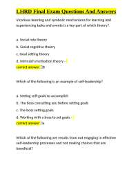 LHRD Final Exam Questions And Answers