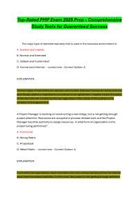 PMP Exam Prep: Practice Questions and Explanations