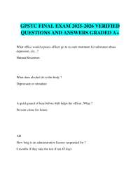 GPSTC FINAL EXAM 2025-2026 VERIFIED QUESTIONS AND ANSWERS GRADED A+