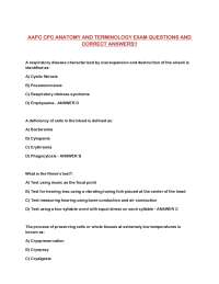AAPC CPC ANATOMY AND TERMINOLOGY EXAM QUESTIONS AND CORRECT ANSWERS!!