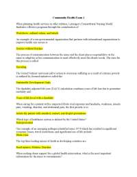 HS3301 Community Health Exam 1 Questions and Answers  University of Texas