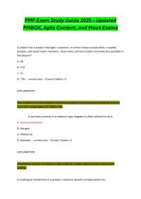 PMP Exam Study Guide 2025: PMBOK & Agile Mock Exams