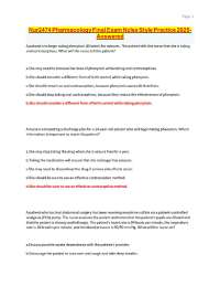 Nur2474 Pharmacology Final Exam Nclex Style Practice 2025-Answered