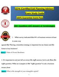 CEPA Exam Final Test Bank 2025 – 500+ Questions & Rationales – Certified Exit Planning Adv