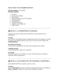 GUIÓN SOBRE LA ÉPOCA REPUBLICANA DE PERÚ