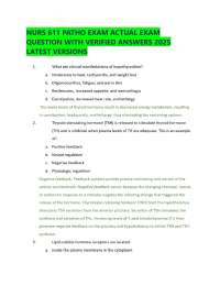 NURS 611 PATHO EXAM ACTUAL EXAM QUESTION WITH VERIFIED ANSWERS 2025 LATEST VERSIONS