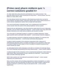 primecare)pharm midterm quiz ½ correct solutions graded A+.docx
