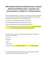 ABYC Marine Electrical Certification Exam | Marine Electrical Certification Exam