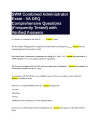 SWM Combined Administrator Exam - VA DEQ: Comprehensive Q&A