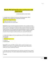 NCLEX-PN Test Prep Questions and Answers with Explanations