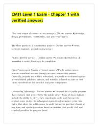 CMIT Level 1 Exam - Chapter 1 with verified answers