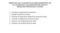 OBJETIVOS ACCESS PARA BIOSEGURIDAD