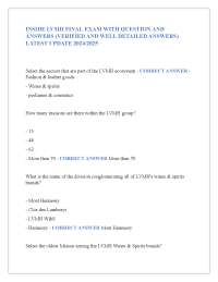 INSIDE LVMH FINAL EXAM WITH QUESTION AND ANSWERS (VERIFIED AND WELL DETAILED ANSWERS)