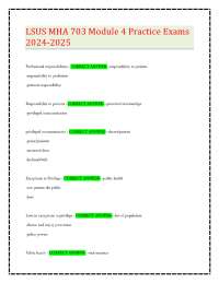 LSUS MHA 703 Module 4 Practice Exams 2024-2025