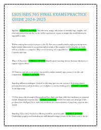 LSUS ISDS 705 FINAL EXAMS PRACTICE GUIDE 2024-2025