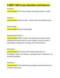 LHRD 7200 Exam Questions And Answers