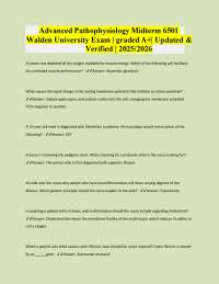 Walden University Exam | graded A+| Updated & Verified | 2025/2026