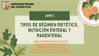 sobre el regimen parental y enteral