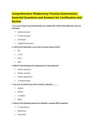 Comprehensive Phlebotomy Practice Examination: Essential Questions and Answers for Certifi