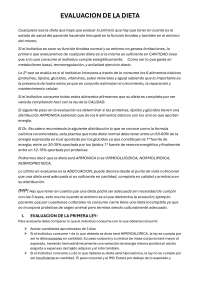 EVALUCION DE LA DIETA