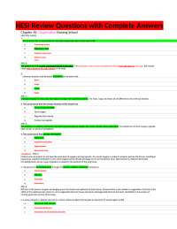 HESI Review Questions with Complete Answers