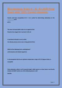 Microbiology Exam 2 Dr. Al LSUE Final Exam with 100% Correct Answers Answers.