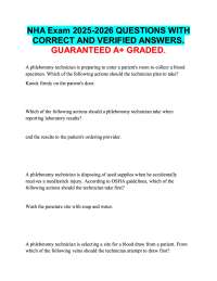 NHA Exam 2025-2026 QUESTIONS WITH  CORRECT AND VERIFIED ANSWERS.  GUARANTEED A+ GRADED. A+