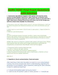 NURS 1025C Final Exam Questions with Solution