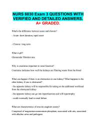 NURS 6030 Exam 3 QUESTIONS WITH  VERIFIED AND DETAILED ANSWERS.  A+ GRADED.