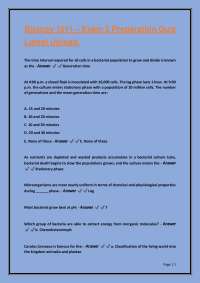 Biology 1011 Exam 2 Preparatio n Quiz Latest Upload.
