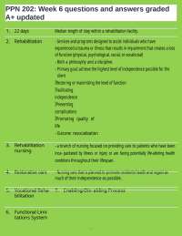 PPN 202 Week 6 questions and answers graded A+ updated