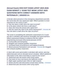 [Actual Exam] HESI EXIT EXAM LATEST 2025-2026 EXAM NEWEST 2  EXAM TEST BANK LATEST 2025 QU