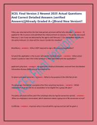 XCEL Final Version 2 Newest 2025 Actual Questions  And Correct Detailed Answers (verified