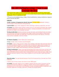 NR 283 Pathophysiology Final Exam Concept Review