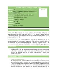 PUNTO DE ABLANDAMIENTO DEL CEMENTO ASFALTICO