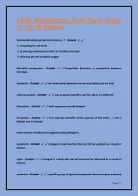 LSUE Microbiology Final Exam (Exam 3) Dr. Al Edition.