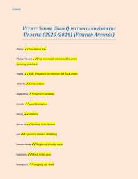 VITUITY SCRIBE EXAM QUESTIONS AND ANSWERS UPDATED (2025/2026) (VERIFIED ANSWERS)