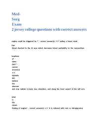 Medical-Surgical Nursing Exam Questions: Cardiovascular System Review
