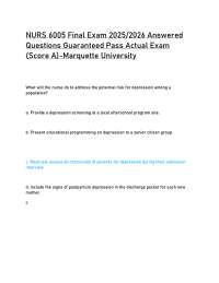 NURS 6005 Final Exam 2025/2026 Answered Questions Guaranteed Pass Actual Exam (Score A)